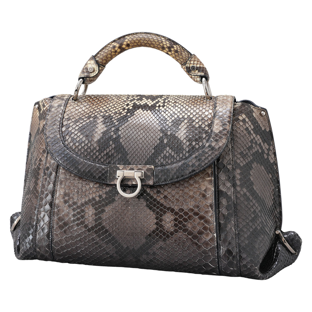 FERRAGAMO(USED)페레가모 소피아 파이톤 토트백